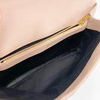 Saint Laurent Sheepskin Matelasse Chevron Monogram Large College Satchel Pink Leather Shoulder Bag