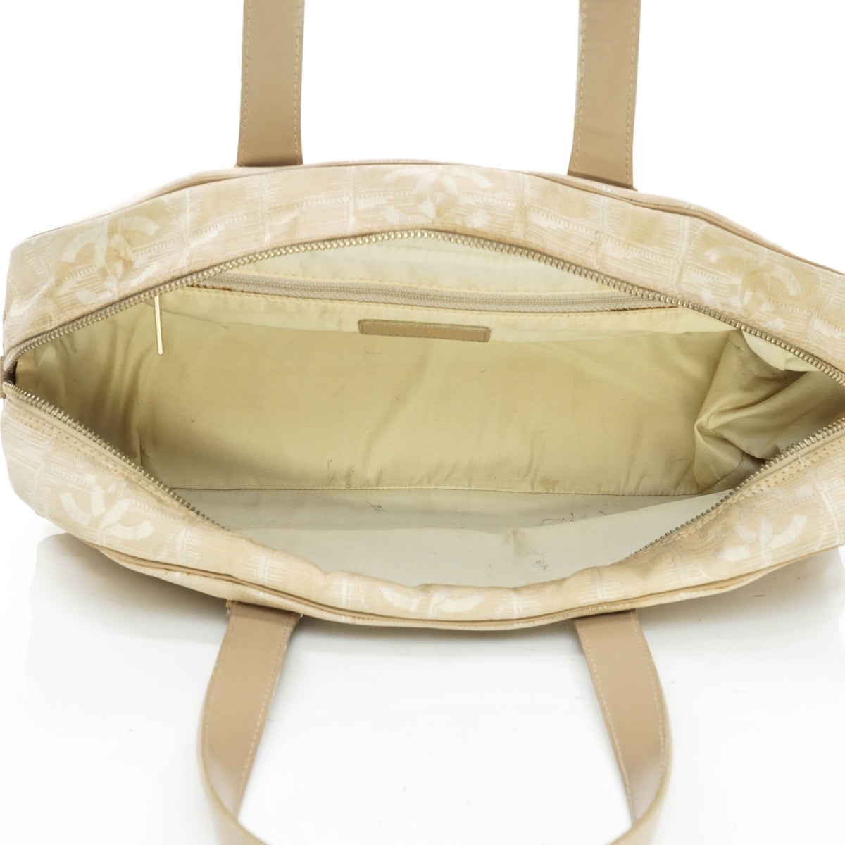Chanel Travel Line Hand Bag Beige