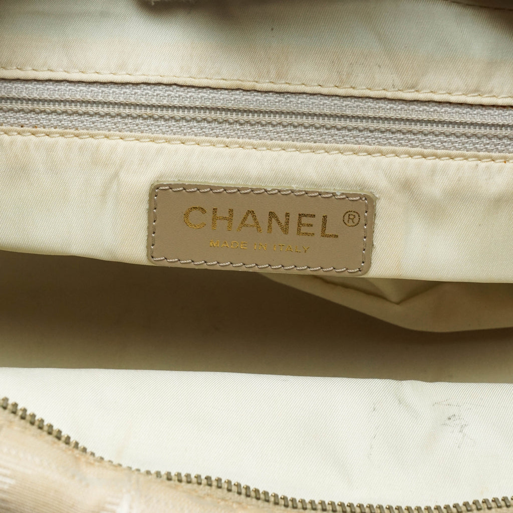 Chanel Travel Line Hand Bag Beige
