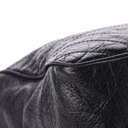 Saint Laurent Niki Crinkled Matelasse Monogram Large Shopping Black Calfskin Leather Tote