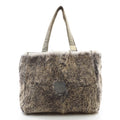 Chanel Tote Bag Gray Suede Leather