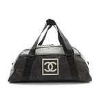 Chanel Boston Bag Nylon Gray
