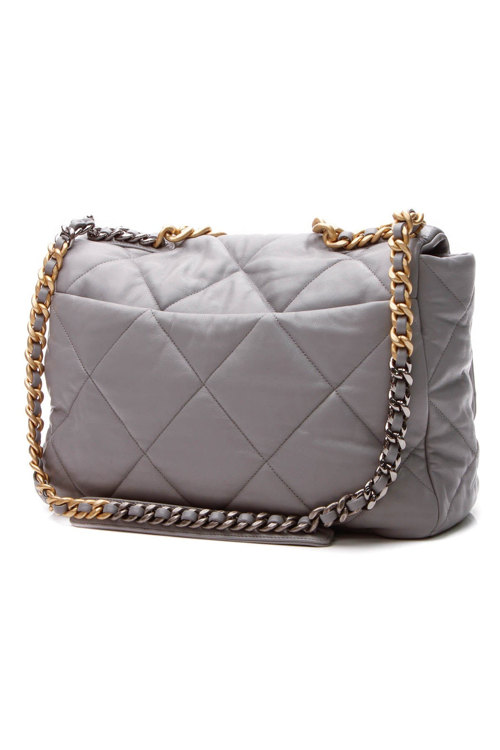 Quilted 19 Flap Bag - Maxi Gray Goatskin