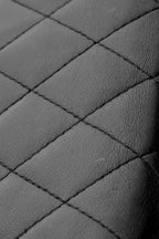Quilted L Yen Wallet - Black