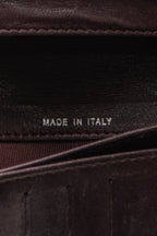Quilted L Yen Wallet - Black