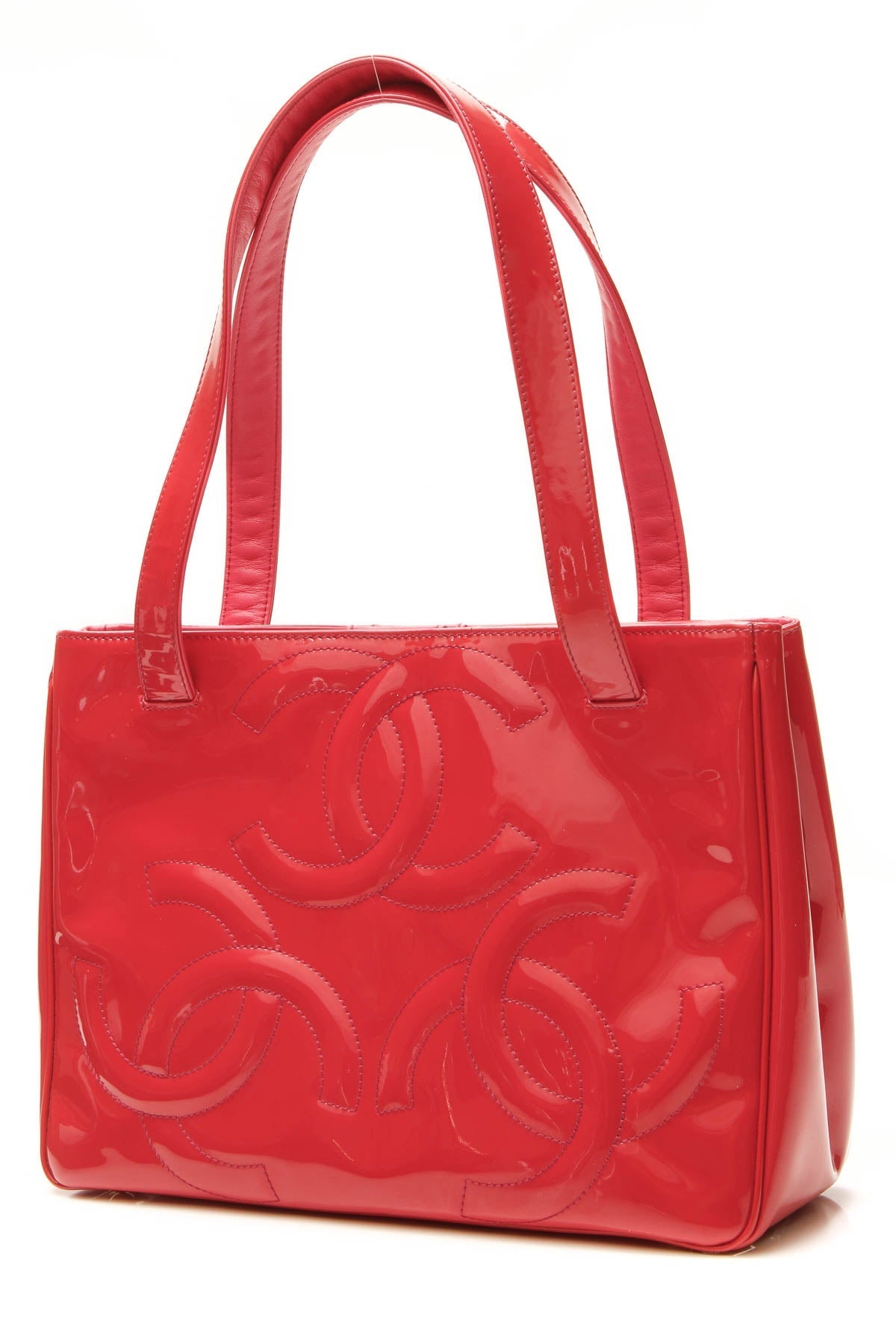 Triple CC Tote Bag - Dark Pink
