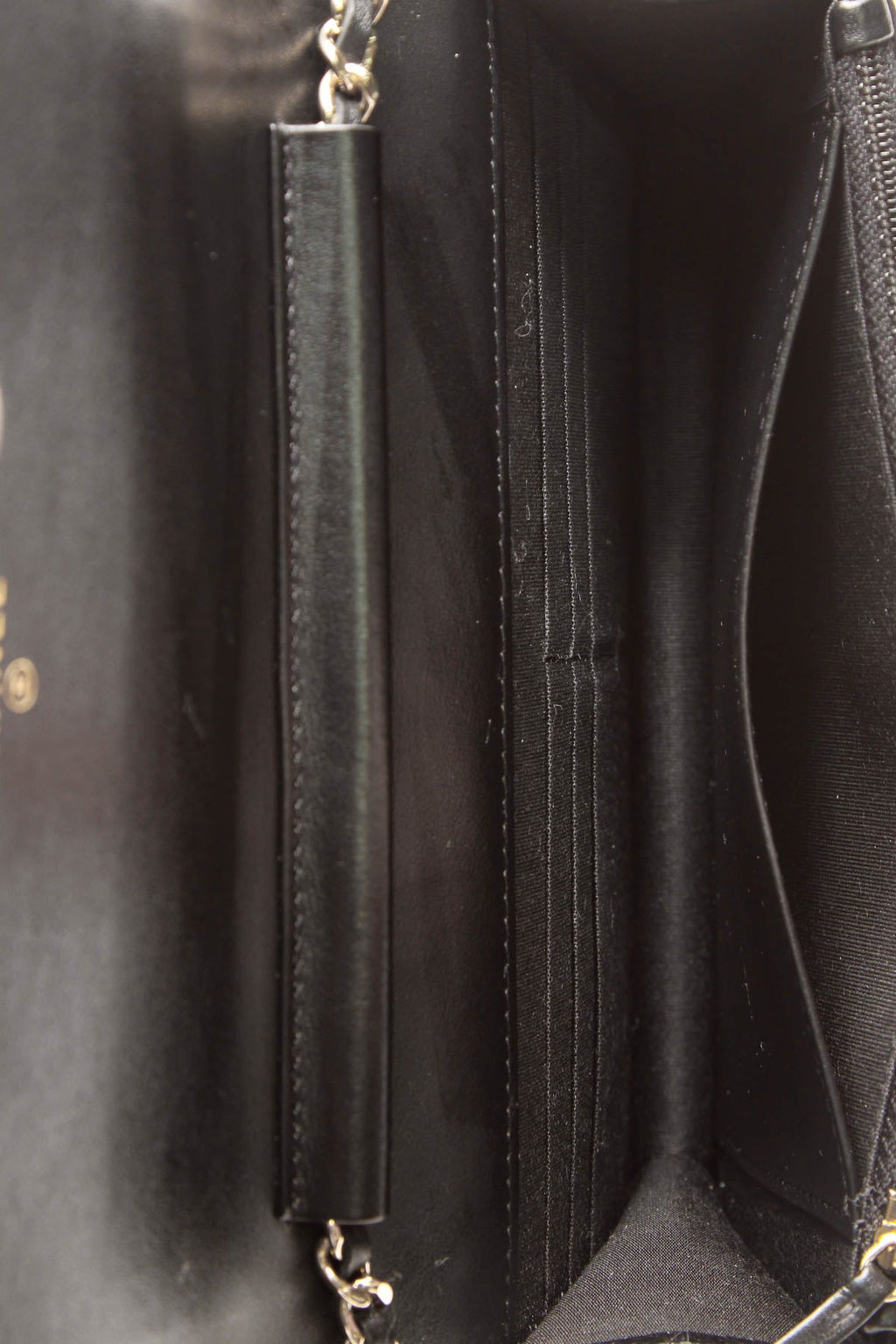 Camellia Embossed WOC Bag - Black