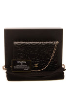 Camellia Embossed WOC Bag - Black