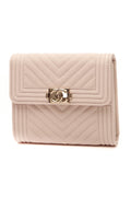 Chevron Quilted Boy Compact Wallet - Beige
