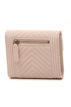 Chevron Quilted Boy Compact Wallet - Beige