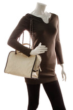 Timeless Top Handle Bowling Bag - Ivory Caviar