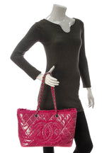 Funny Tweed Tote Bag - Fuschia Vinyl
