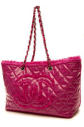 Funny Tweed Tote Bag - Fuschia Vinyl