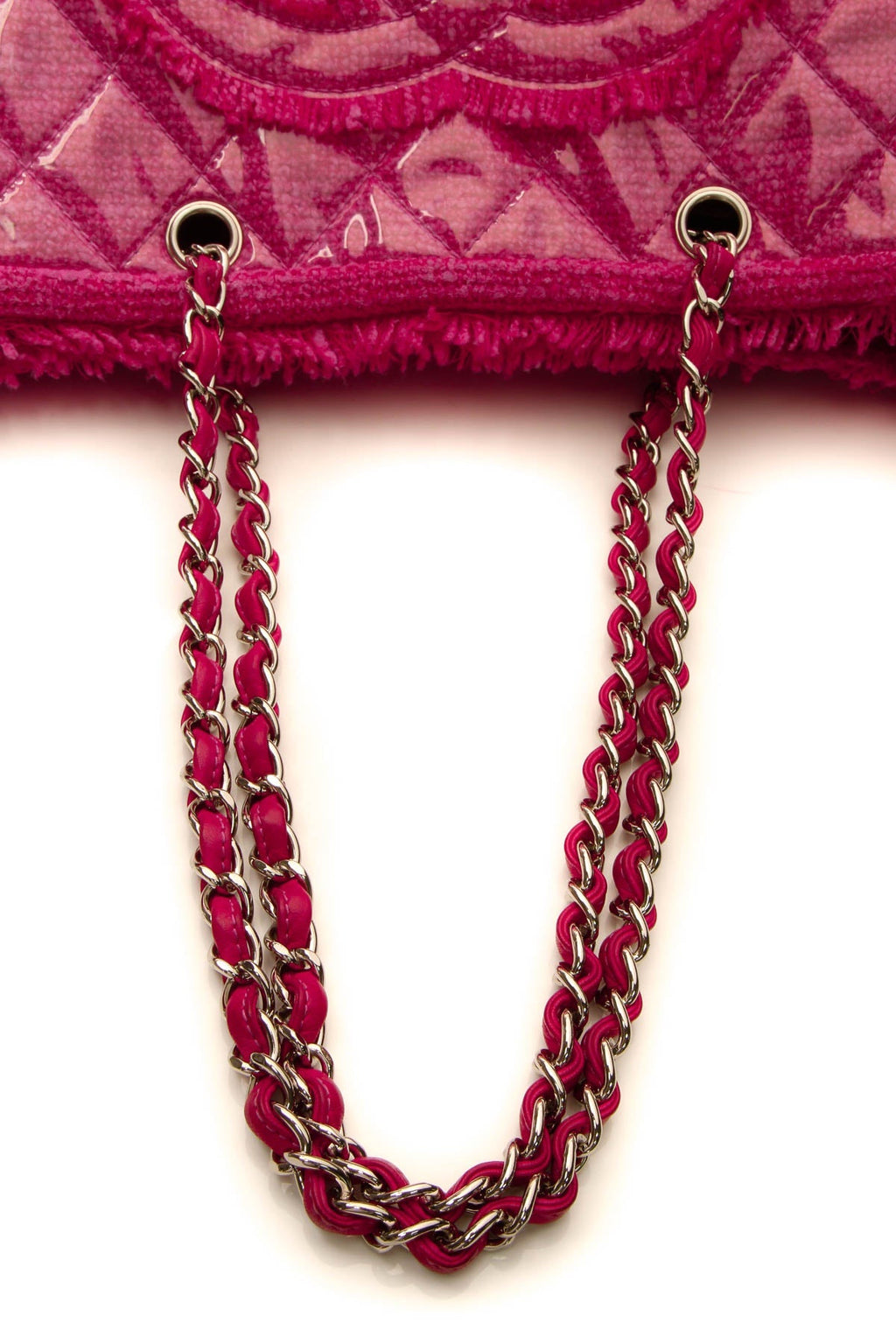 Funny Tweed Tote Bag - Fuschia Vinyl