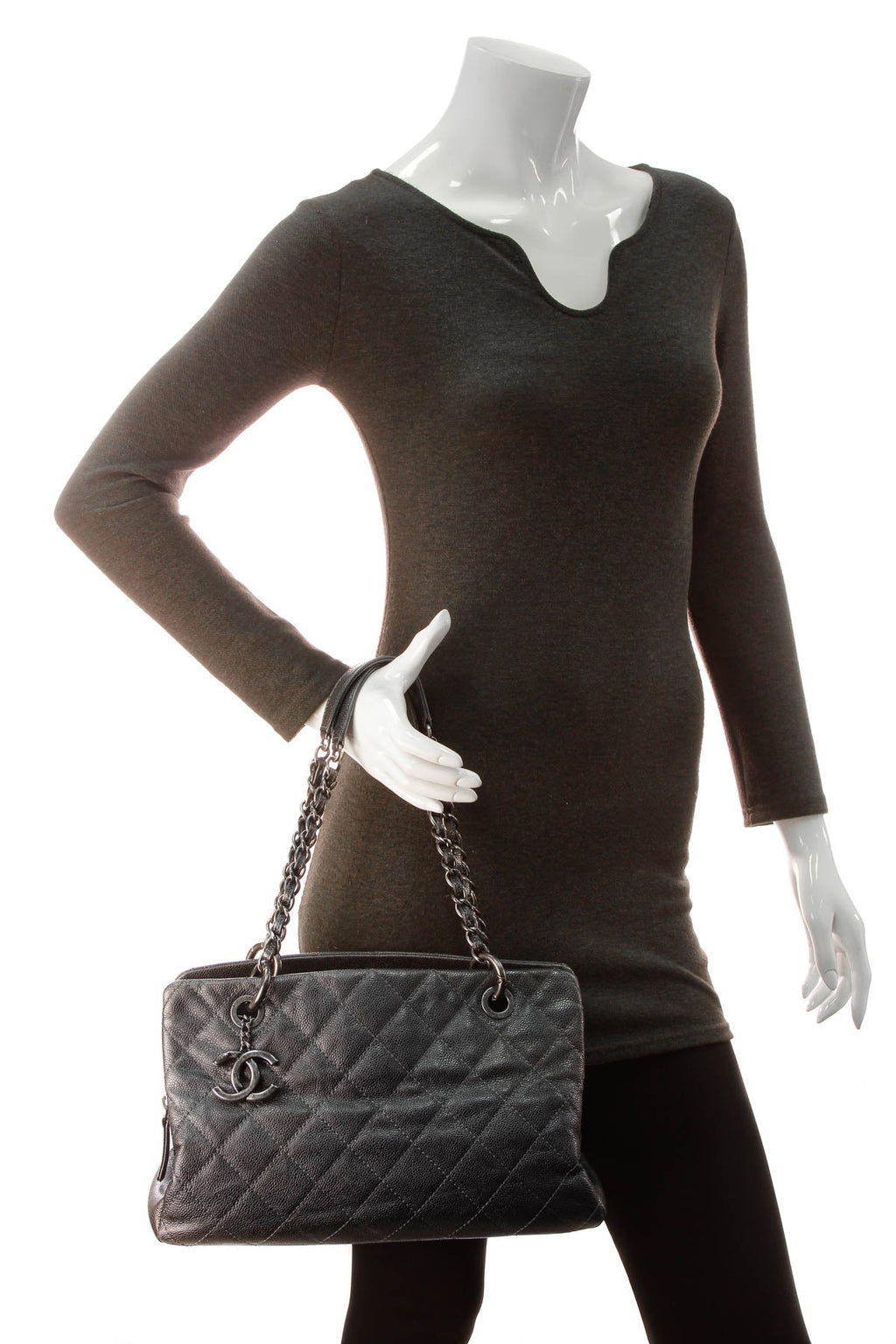 Iridescent Chic Small Tote Bag - Gunmetal