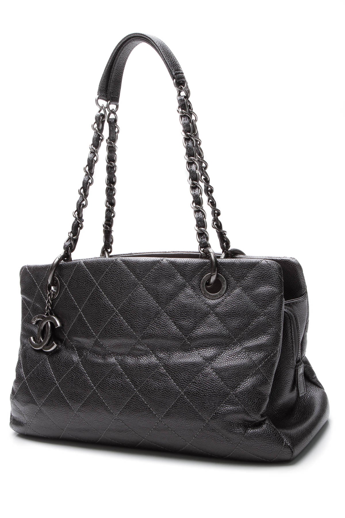 Iridescent Chic Small Tote Bag - Gunmetal