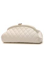 Quilted Timeless Clutch Bag - White