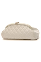 Quilted Timeless Clutch Bag - White