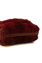 Rabbit Fur Shoulder Bag - Red