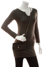 Quilted Mini Flap Crossbody Bag - Black