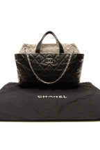 Quilted Tote Bag - Black/Gray