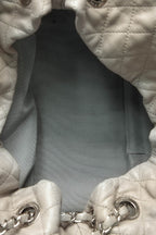Quilted Tote Bag - Black/Gray