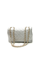 Classic Jumbo Single Flap Bag - Silver