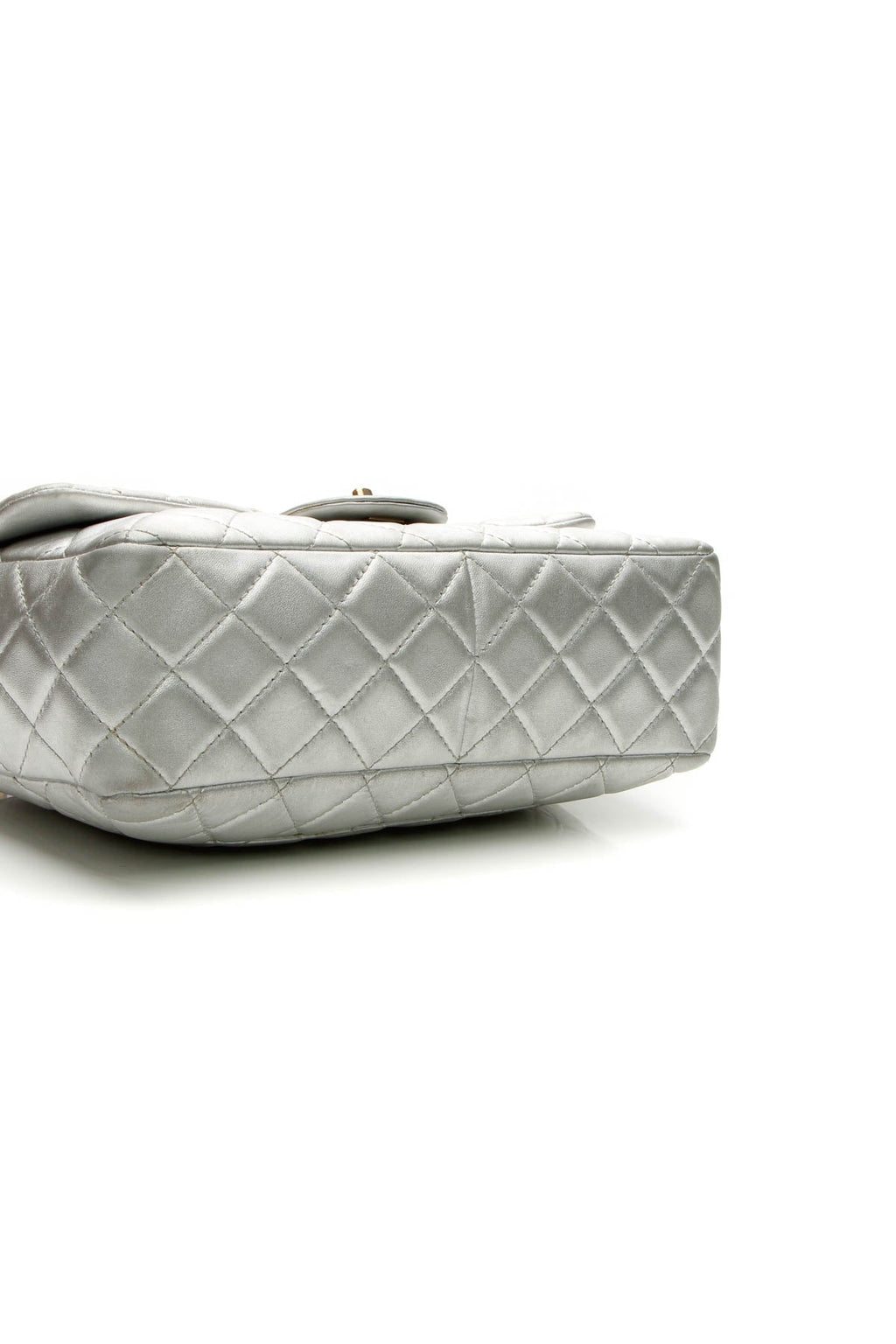 Classic Jumbo Single Flap Bag - Silver