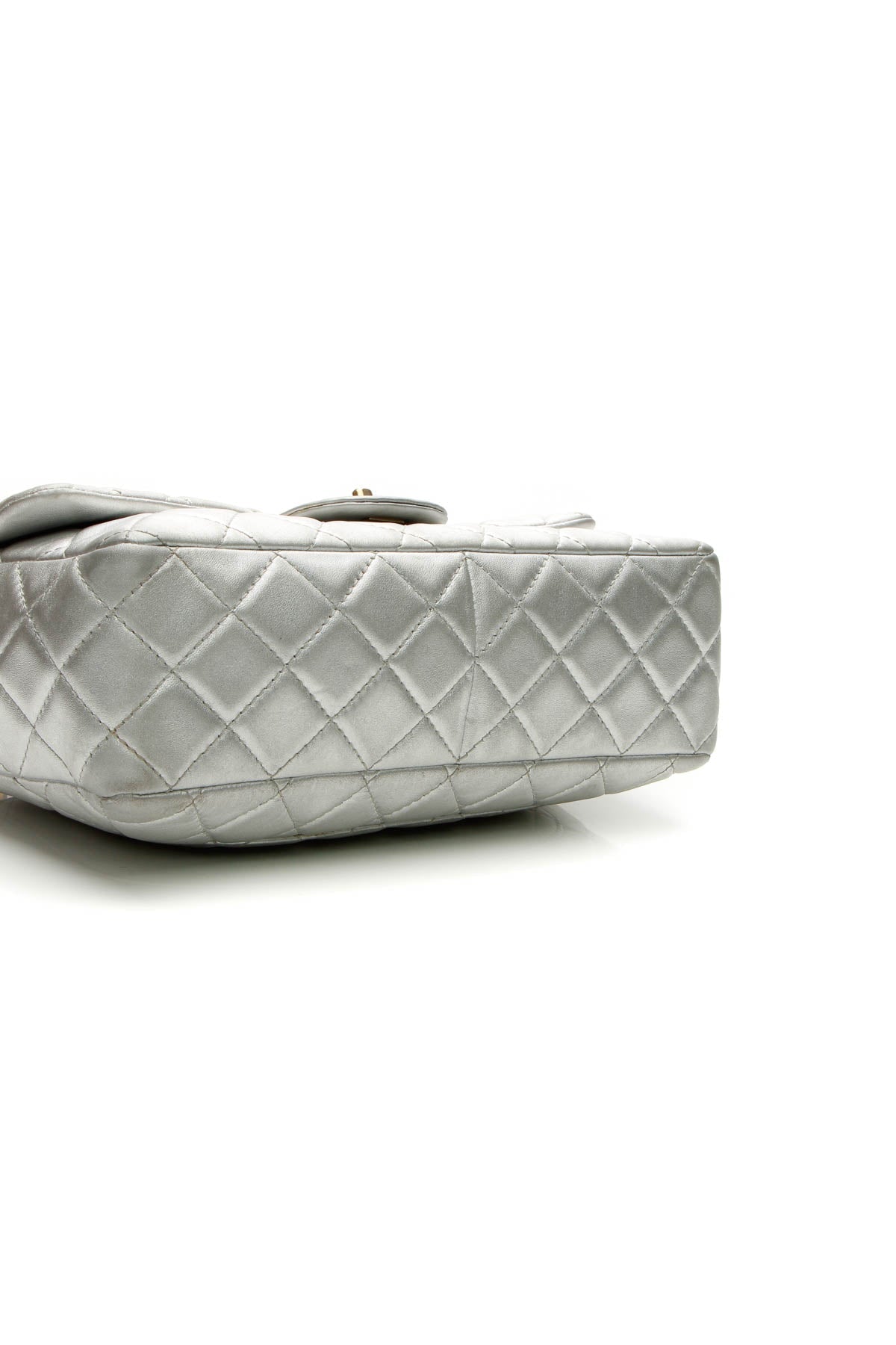 Classic Jumbo Single Flap Bag - Silver