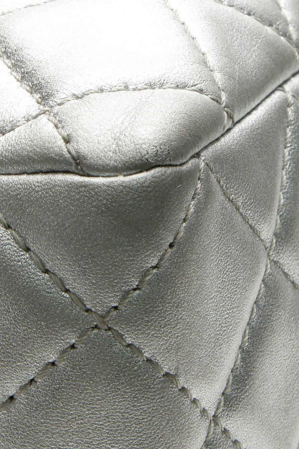 Classic Jumbo Single Flap Bag - Silver