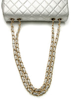 Classic Jumbo Single Flap Bag - Silver