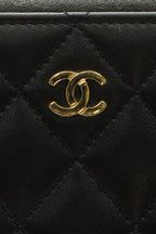 Quilted Zippy Wallet - Black
