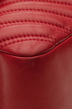 Chevron Quilted Jumbo Single Flap Bag - Red