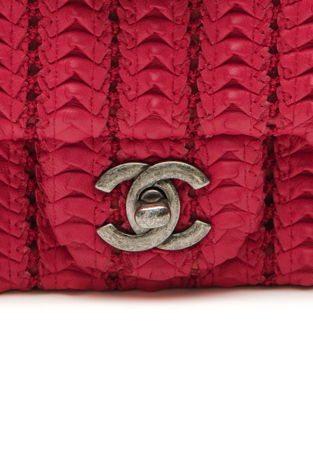 Crochet Small Flap Bag - Raspberry