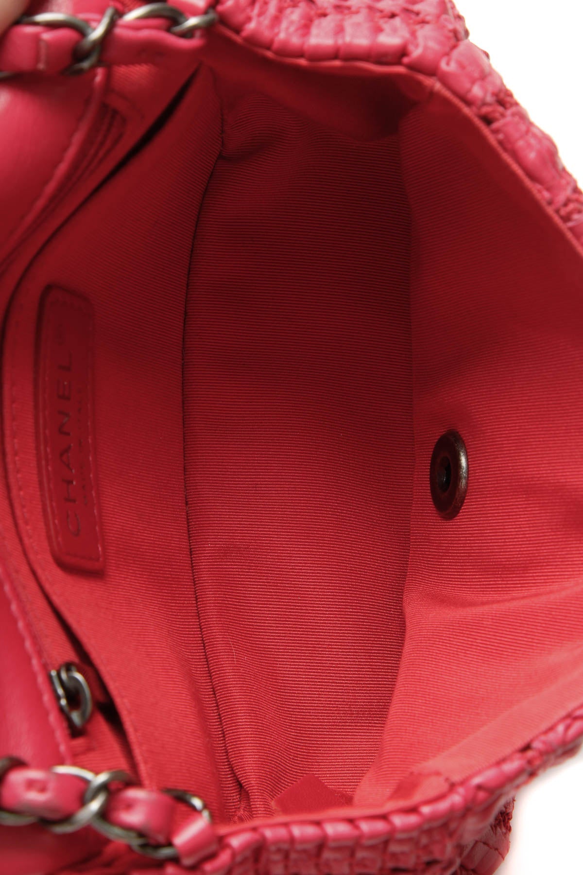 Crochet Small Flap Bag - Raspberry