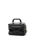Studded Train Case Bag - Black