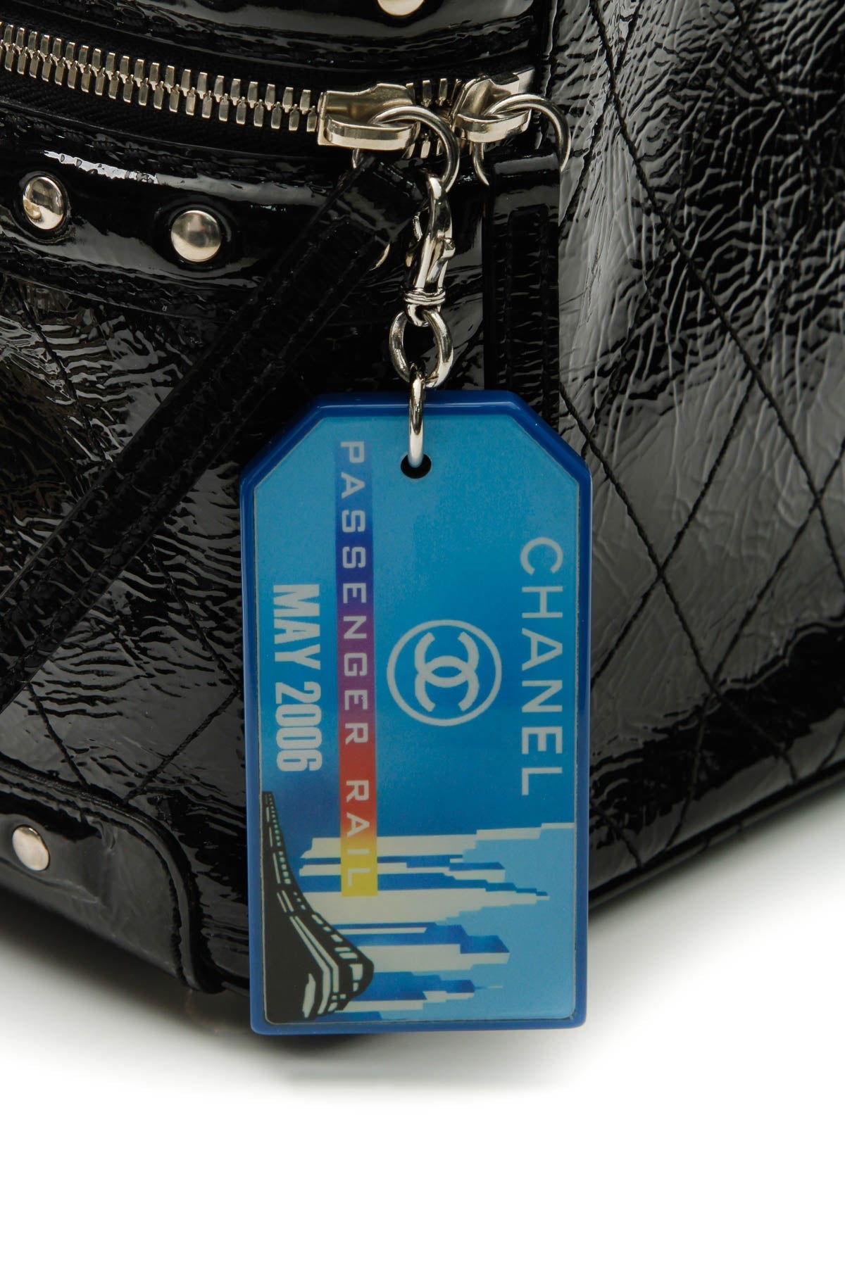 Studded Train Case Bag - Black