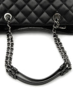 Quilted Tote Bag - Black