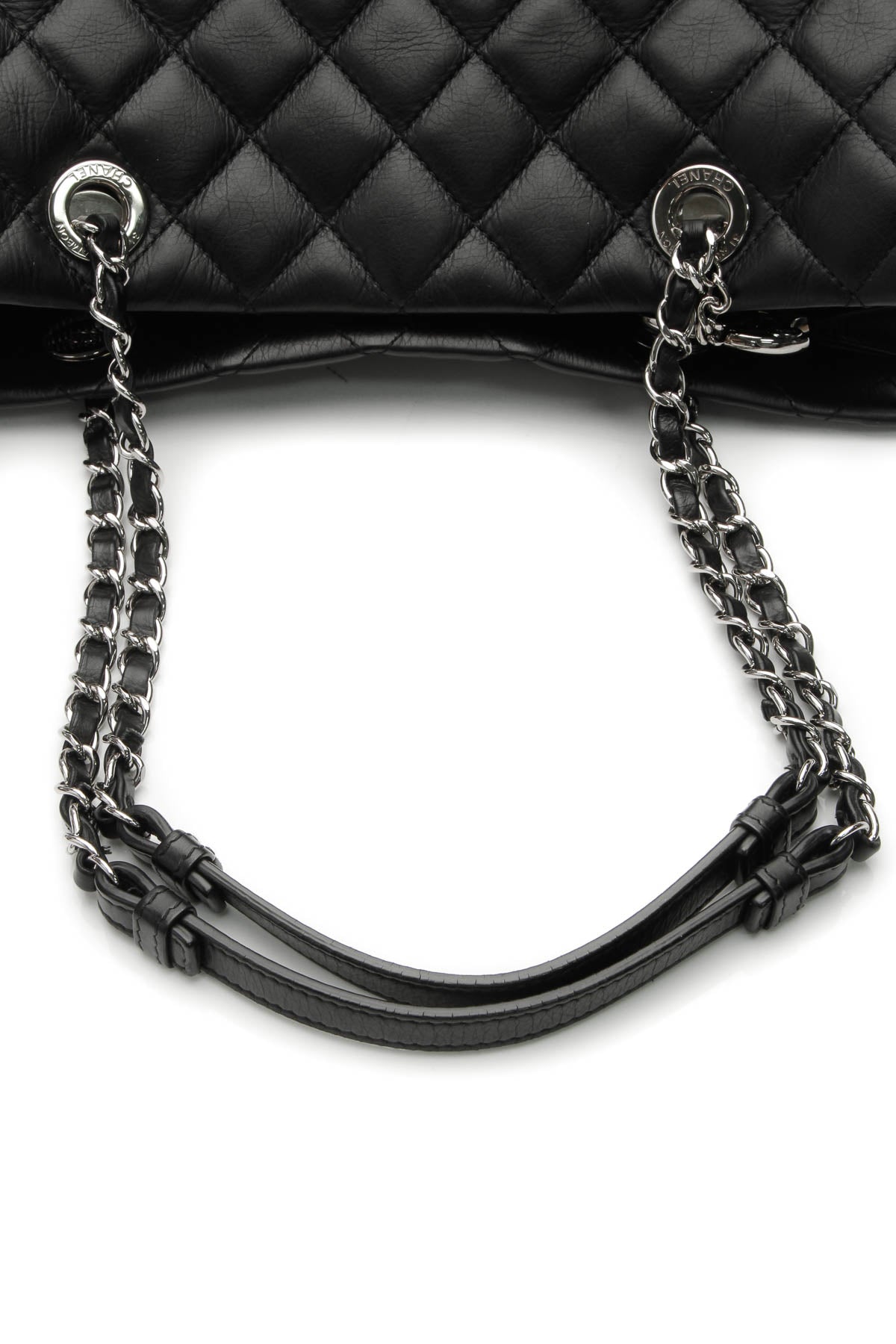 Quilted Tote Bag - Black