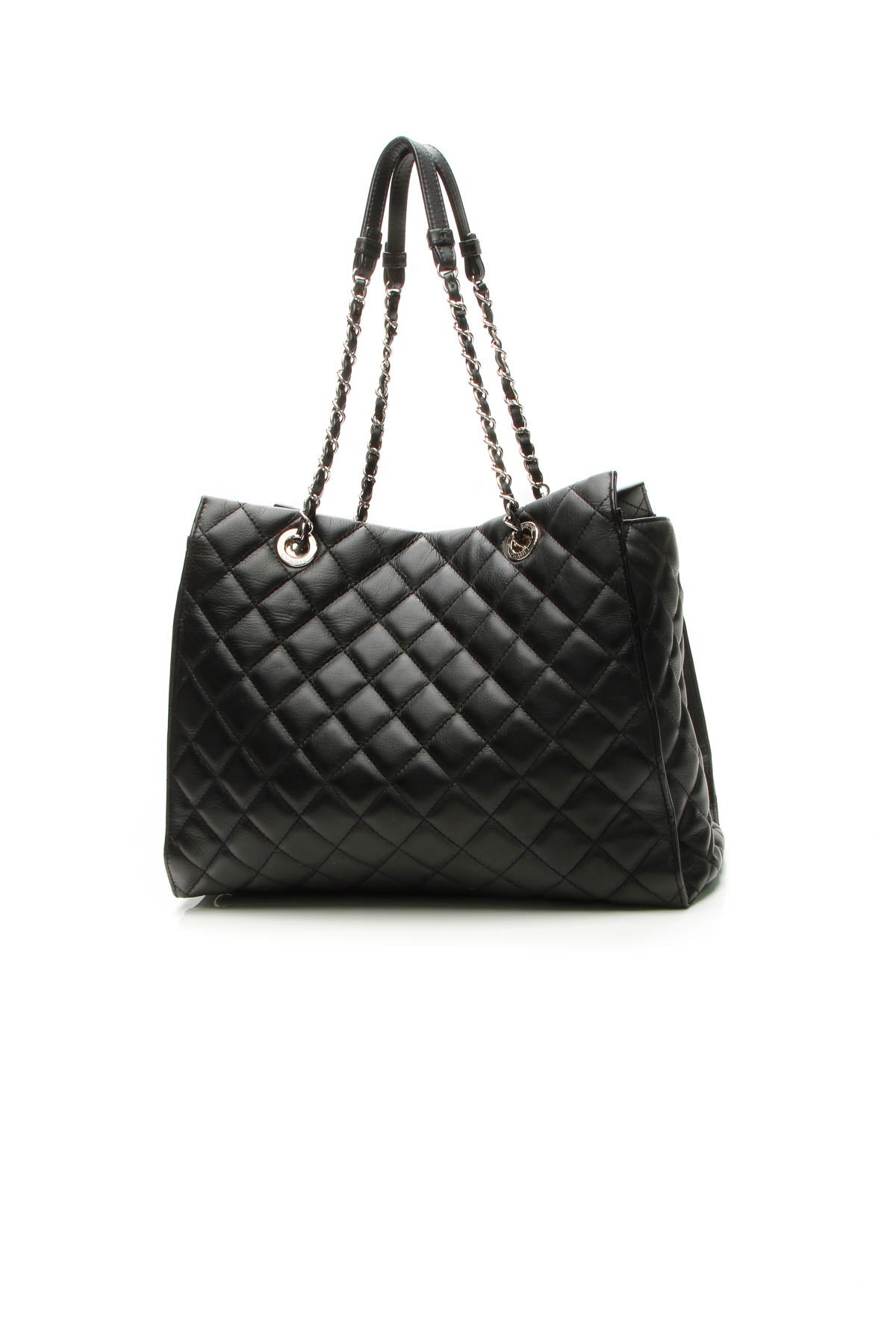 Quilted Tote Bag - Black