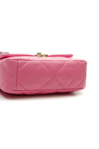Quilted Chanel 19 Flap Bag - Pink