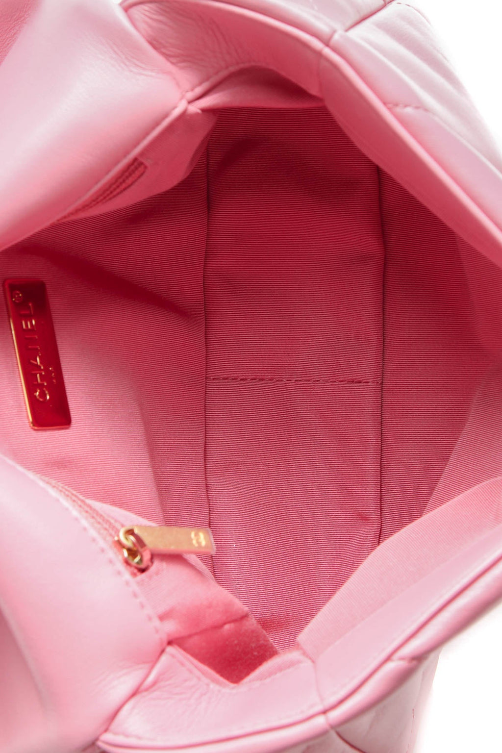 Quilted Chanel 19 Flap Bag - Pink