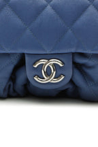 Chain Around Flap Bag - Blue Washed Lambskin