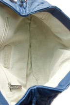 Chain Around Flap Bag - Blue Washed Lambskin