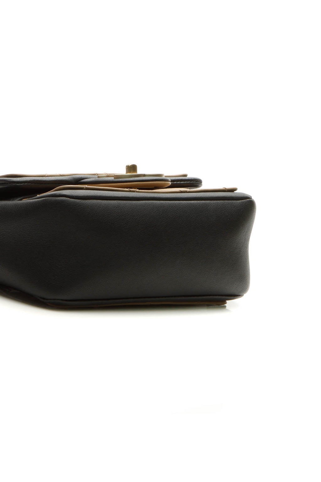 Graphic Mini Flap Bag - Beige/Black