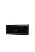 Chocolate Bar Long Clutch Bag - Black