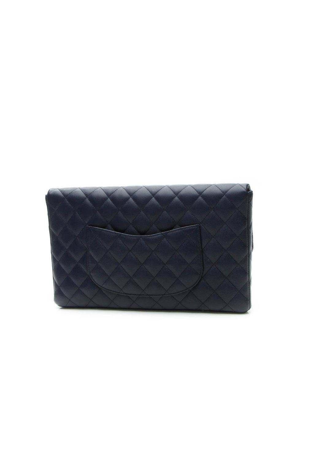 Classic Flap Clutch Bag - Navy