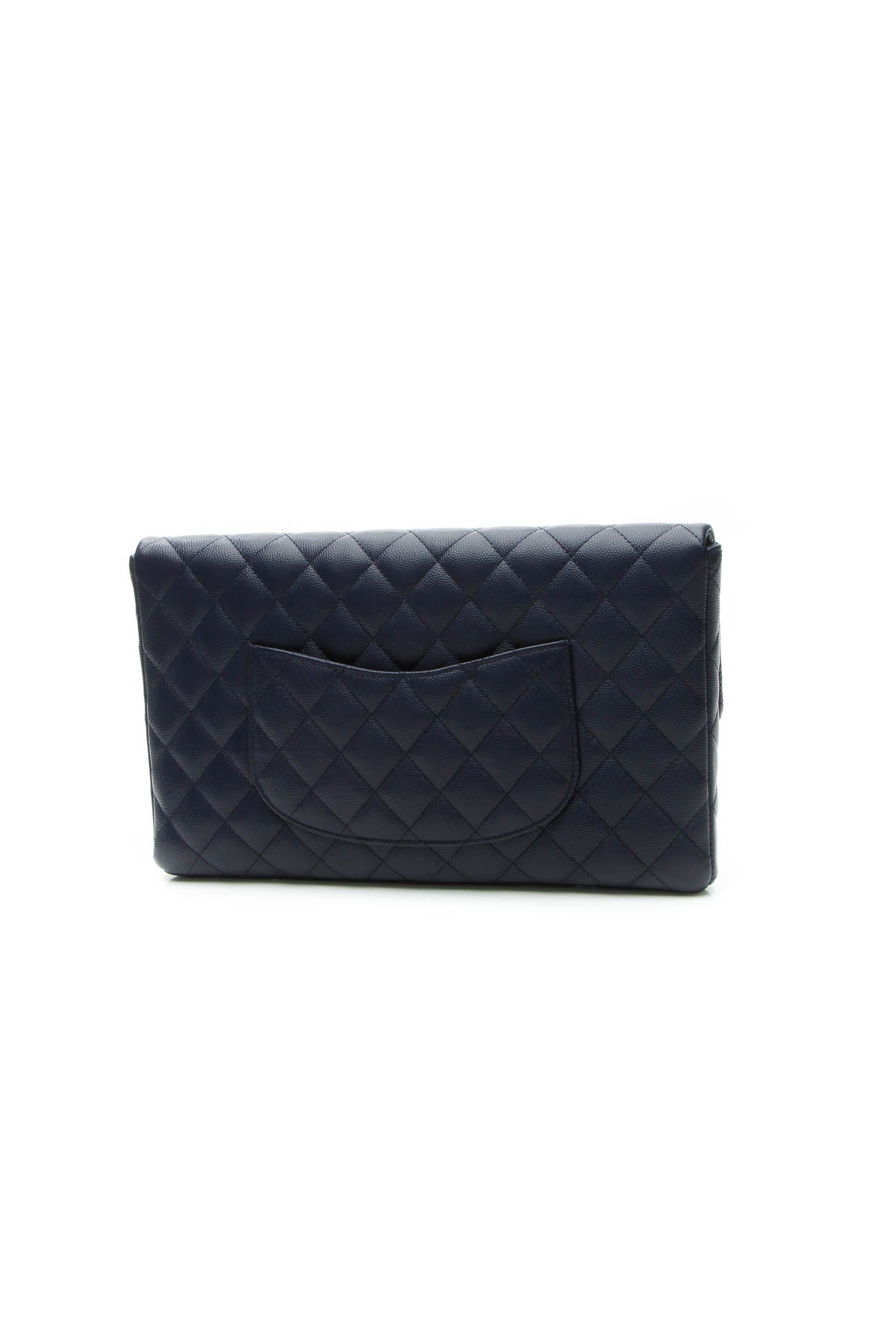 Classic Flap Clutch Bag - Navy