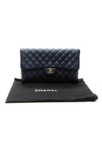 Classic Flap Clutch Bag - Navy