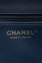 Classic Flap Clutch Bag - Navy